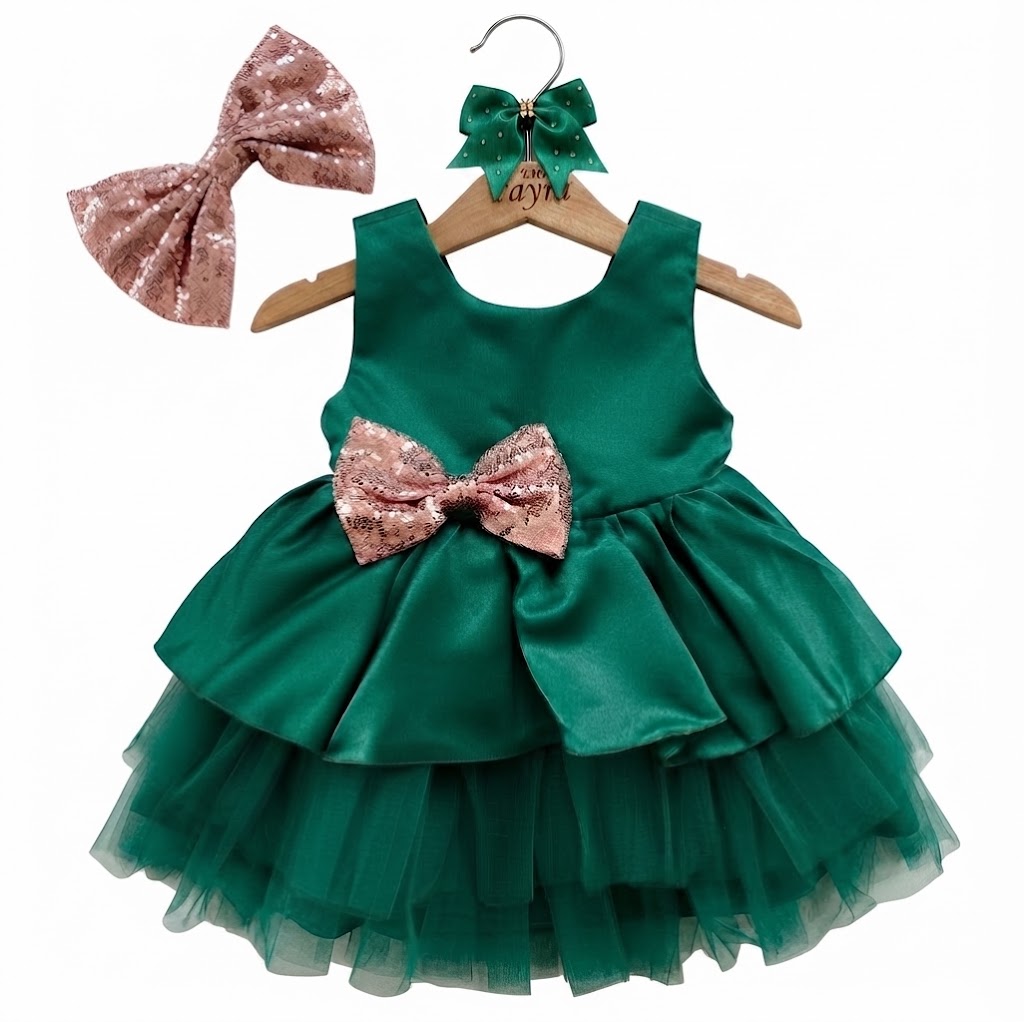 Camellia Emerald Luxe Dress