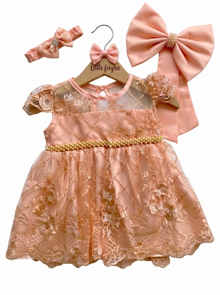 Dahlia Orange Gold Dress